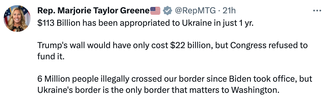 The only border that matters to Biden is Ukraine's