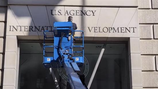 Removing USAID Building Letters