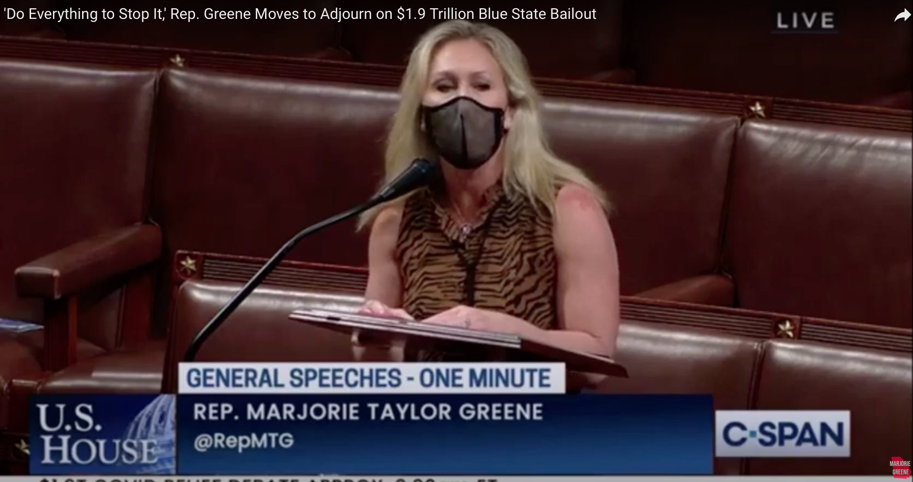 Rep. Greene speaking on House floor