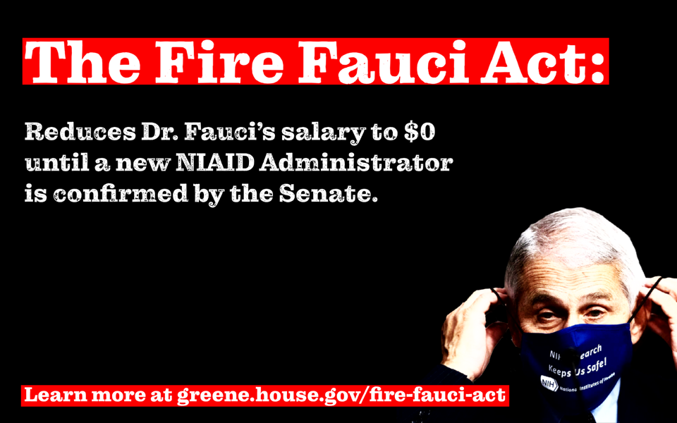 Reduces Fauci Salary to Zero